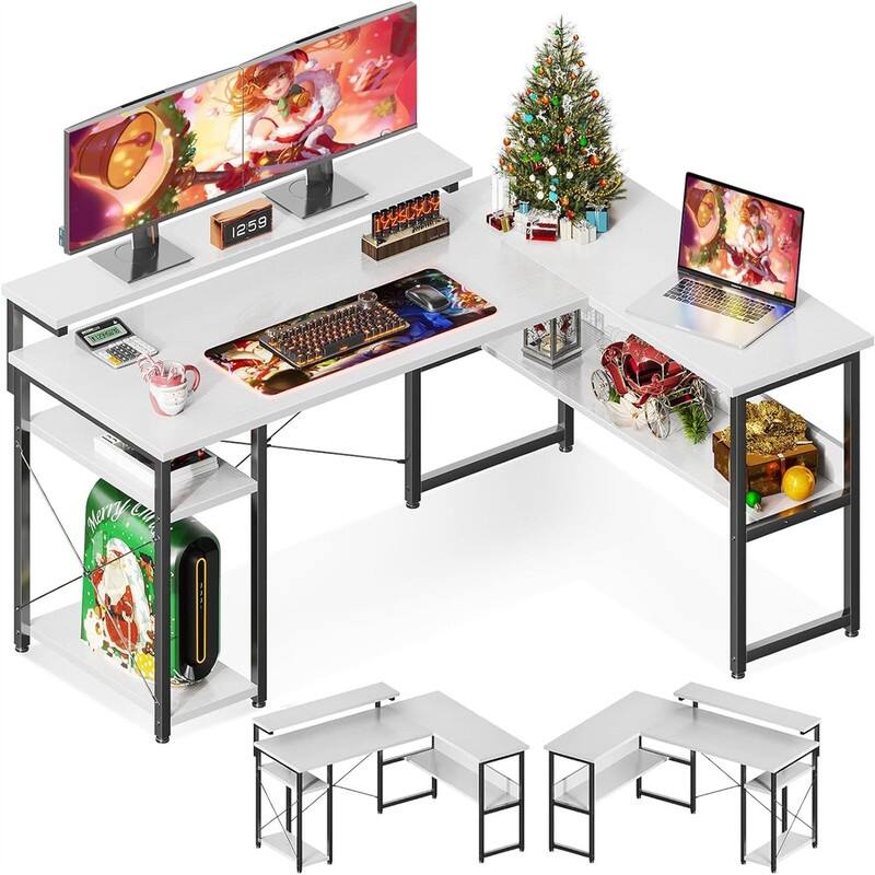 L Shaped Computer Desk - White