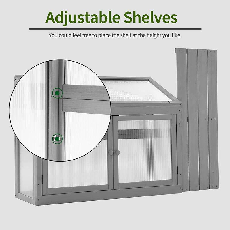 MCombo 2-Tier Cold Frame Greenhouse, Solid Wood 0160