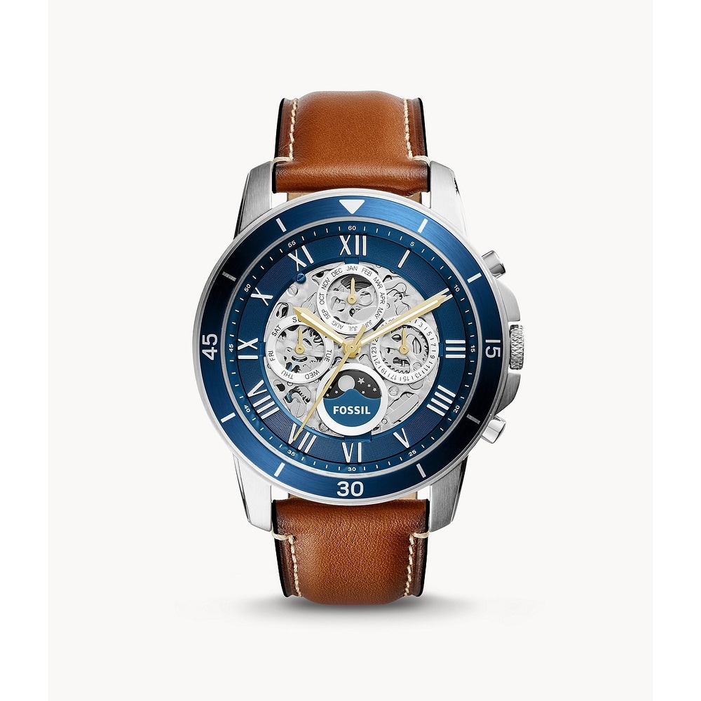 grant sport chronograph luggage leather watch