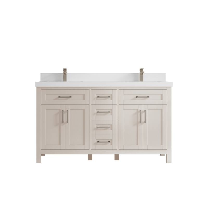 Willow Collections 60 in. W x 22 in. D Cambridge Double Sink Bathroom Vanity with Countertop