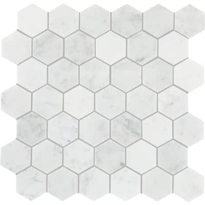 Daltile Natural Stone Marble 2" Polished Hexagon Mosaic (10 PC Per Carton) (10.00 SQFT Per Carton)