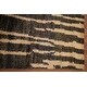 preview thumbnail 12 of 16, Black Contemporary Abstract Area Rug Hand-knotted Jute Carpet - 2'10"x 5'4"
