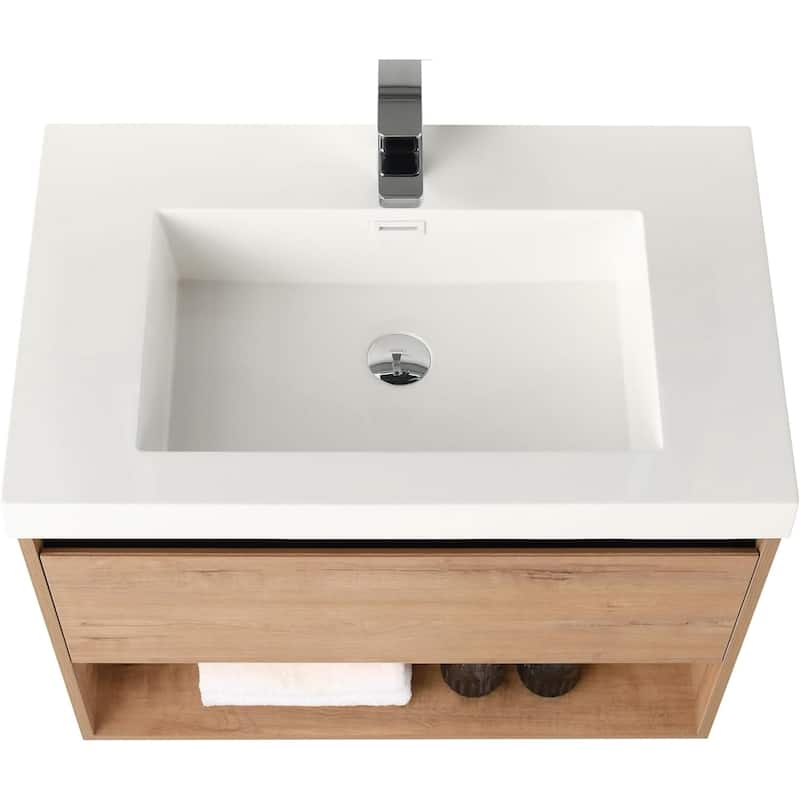 Blossom Bergen Wall Mounted Floating Bathroom Vanity with Sink