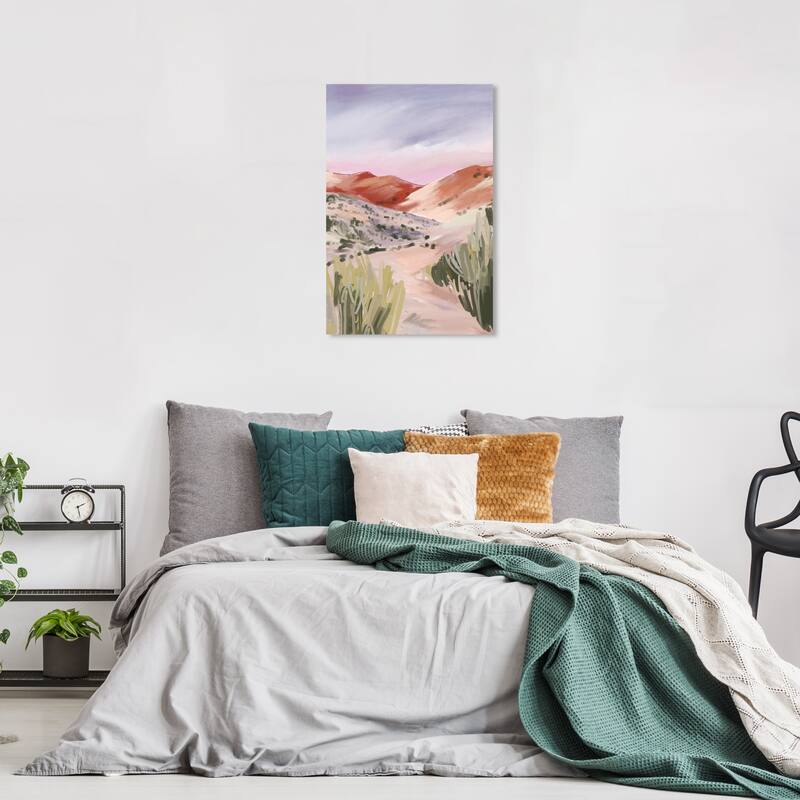 Wynwood Studio Canvas Nature and Landscape Best Desert Way Brown and Rustic Wall Art Canvas Print - 24 x 16