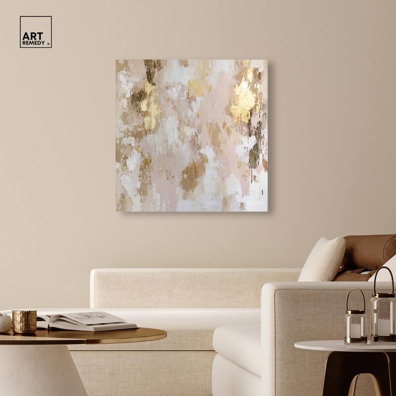 Golden Glimmer Gesture I Canvas by Art Remedy, Gallery Wrapped