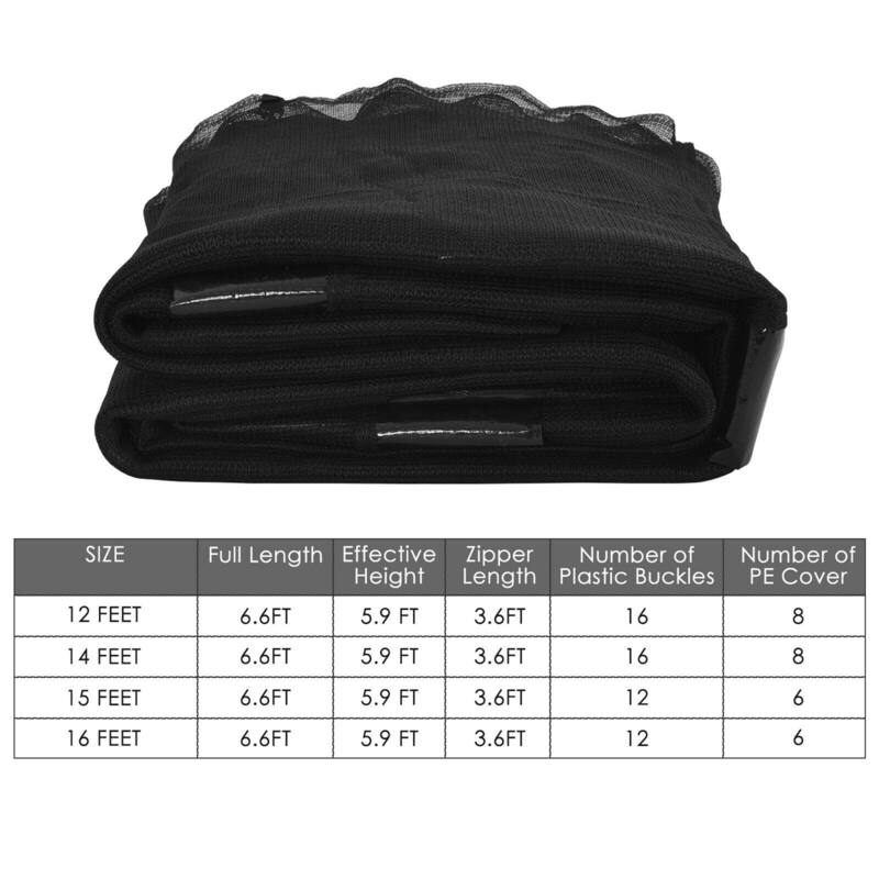 Gymax 12/14/15/16FT Replacement Trampoline Safety Enclosure Net w/ - See Details