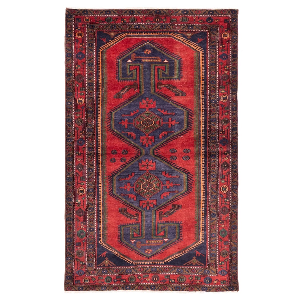 ECARPETGALLERY Hand-knotted Anadol Red Wool Rug - 4'2 x 6'9