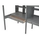 preview thumbnail 10 of 8, Twin Size Loft Bed Frame wStorage Staircase,Double Desks,Shelves,Grey