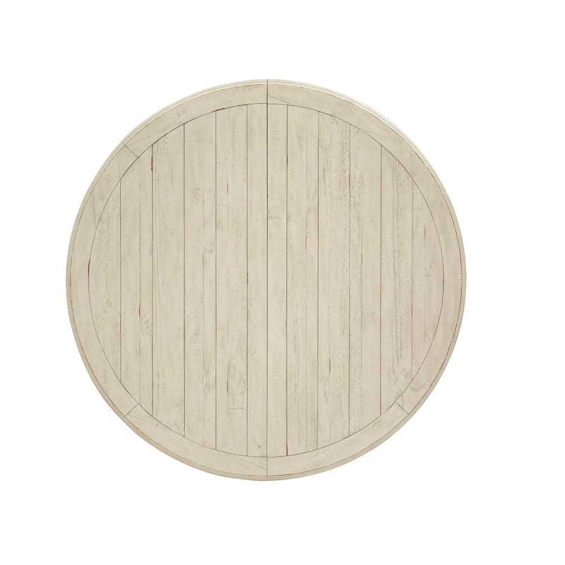Magnussen Home Newport Alabaster Extendable Round Dining Table - 52''W x 52''D x 30''H