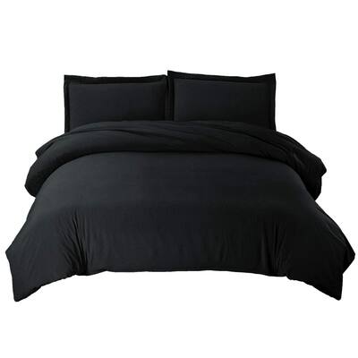 Washed Duvet Ultra Soft Hypoallergenic Comforter Cover Sets 3 Pieces