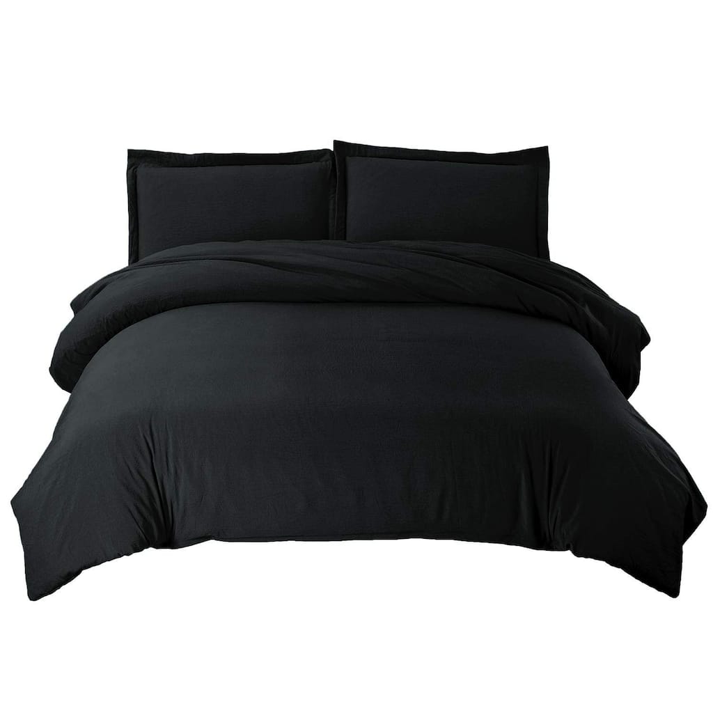 Washed Duvet Ultra Soft Hypoallergenic Comforter Cover Sets 3 Pieces