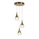 preview thumbnail 6 of 12, Modern 3-Light LED Chandelier Gold Cluster Island Lights for Kitchen Island - Dia. 9.8" x H 7.7"