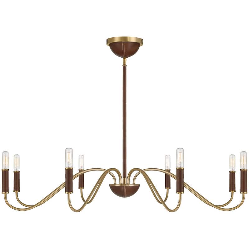 Savoy House 1-2748-8 Abeline 8 Light 39" Wide Candle Style Chandelier - Warm Brass
