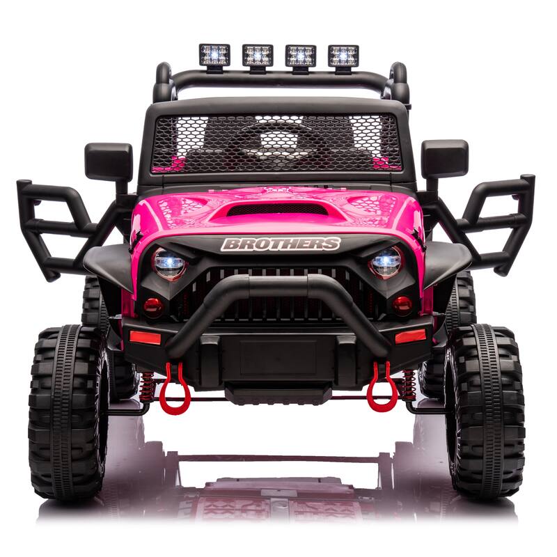 Kids Electric Ride-On Car 24V 400W with Parents Control, 3 Speed Settings, Bluetooth, USB, Music, LED Searchlights