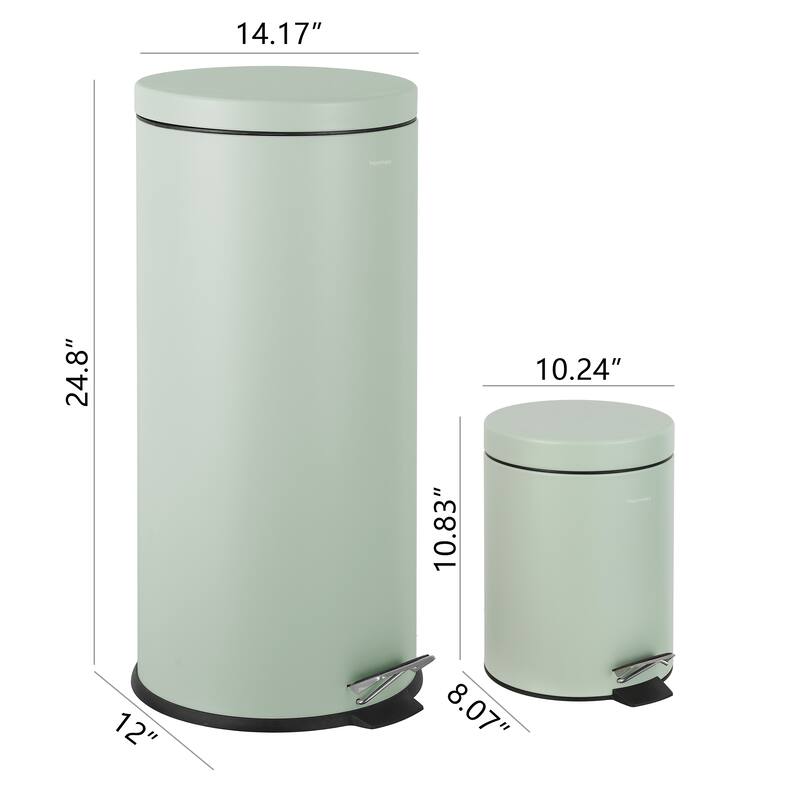 happimess Oscar 8-Gallon Step-Open Trash Can and Mini Trash Can