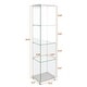 preview thumbnail 55 of 165, Glass Display Cabinet with Doors & Locks, Acrylic Shelves, Floor Standing Storage Showcase for Home or Office