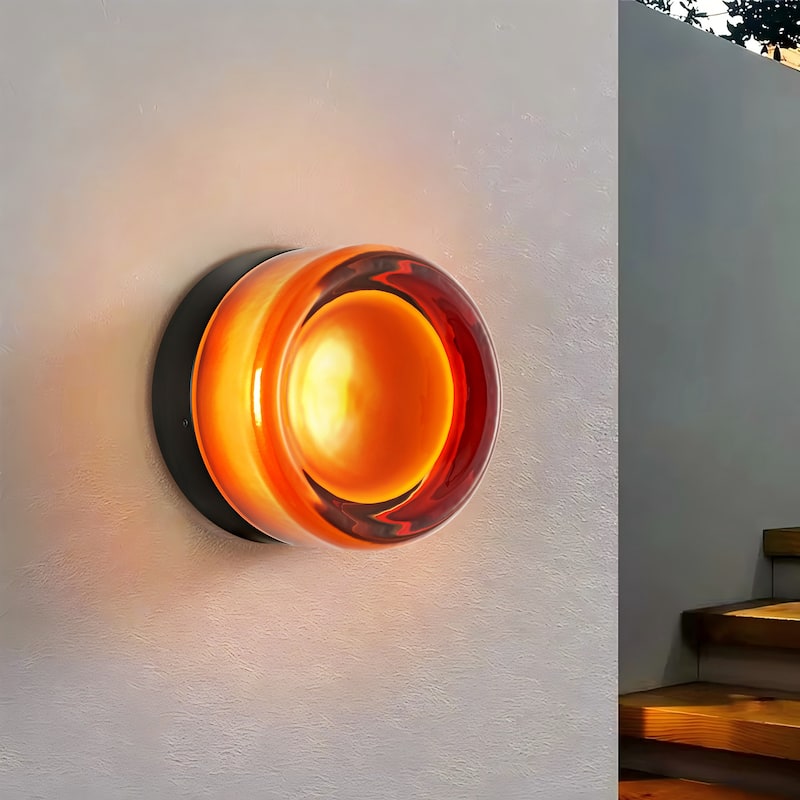 Modern Dome Dimmable LED Bathroom Vanity Light/Glass Dimple Wall Sconces