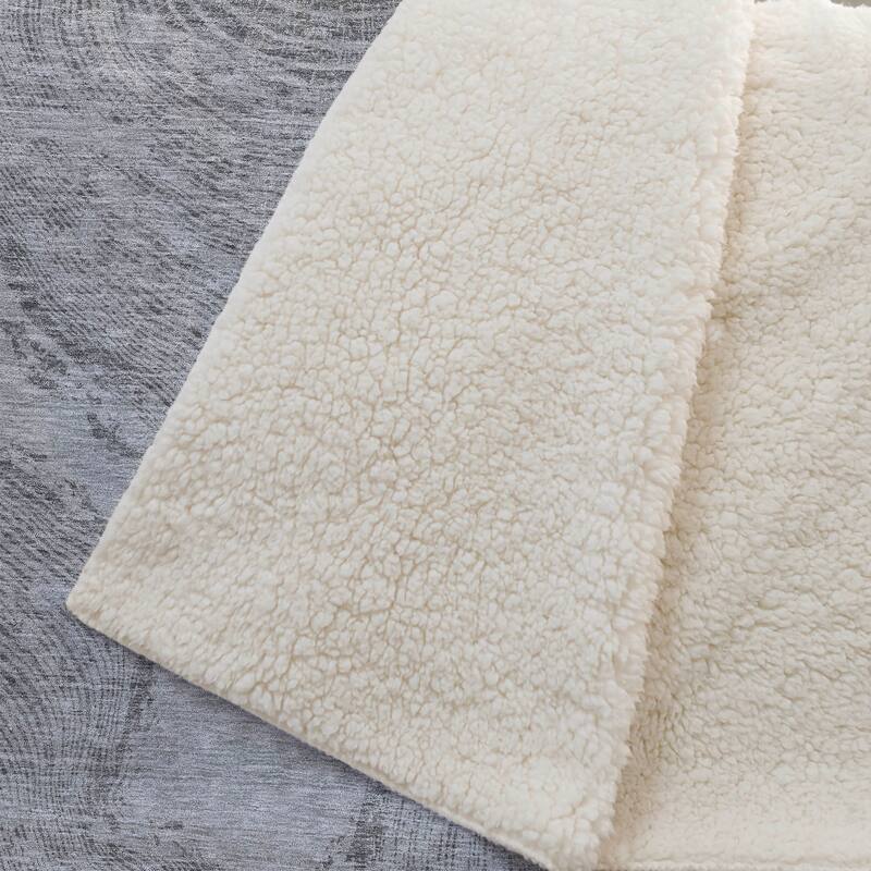 Premium Machine Washable Modern Wood Grain Sherpa Throw Blanket