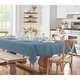 preview thumbnail 13 of 43, Elegance Plaid Jacquard Woven Tablecloth 60" w x 144" l - blue shadow