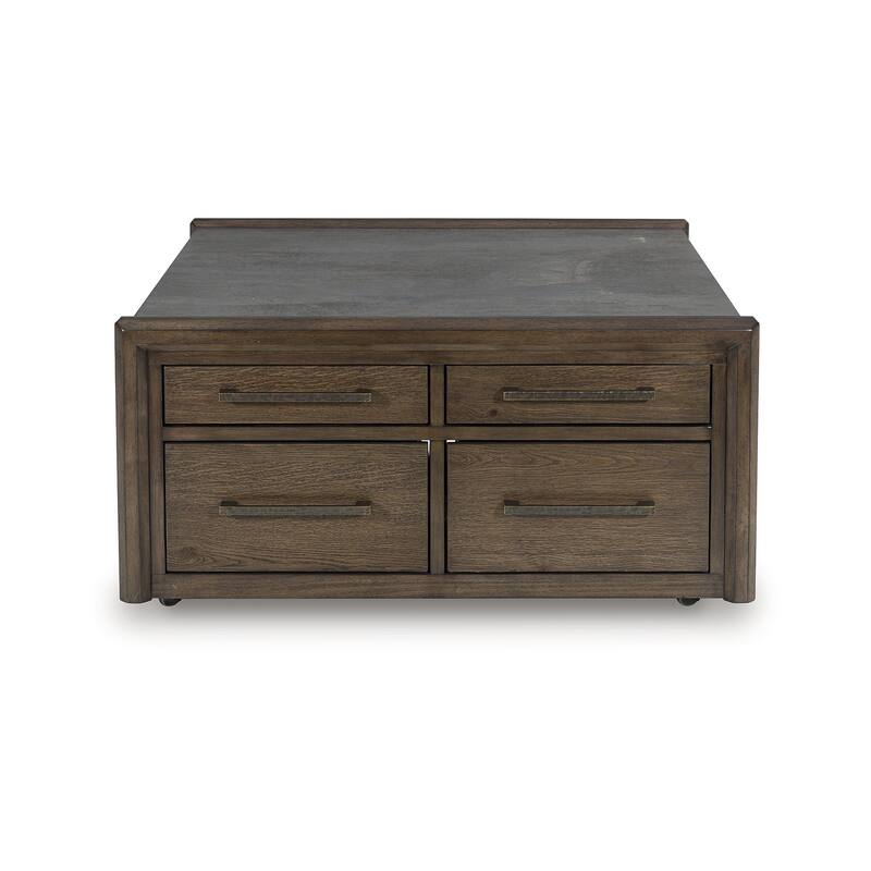 Signature Design by Ashley Kallenny Brown/Gray Coffee Table - 40"W x 40"D x 19"H