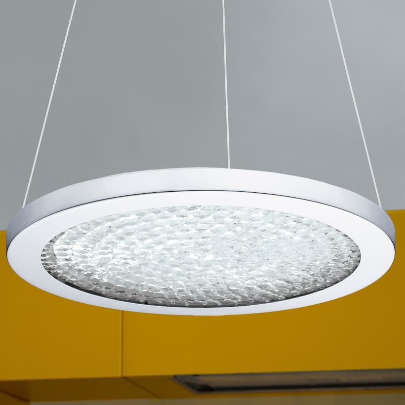 Eglo Arezzo 3 LED 15-inch Clear Glass Pendant