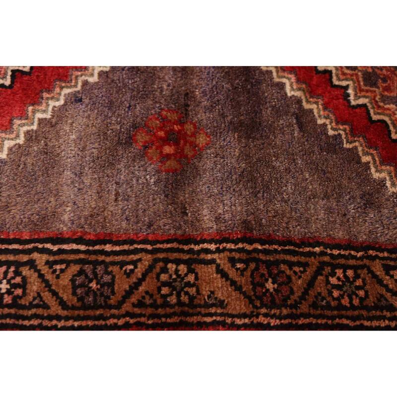 ECARPETGALLERY Hand-knotted Konya Anatolian Grey, Red Wool Rug - 4'4 x 9'0