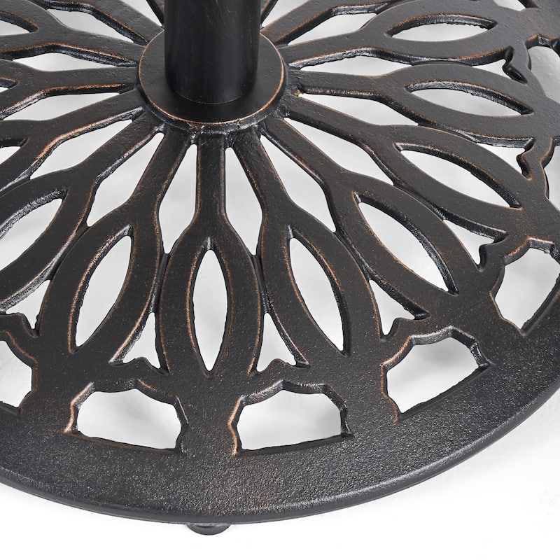 Aluminum Bar Table 41.5 Inch Copper Finish Outdoor Rustic Modern