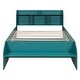 preview thumbnail 51 of 55, Solid Wood Platform Bed Frame Imitate Bridge Design Drawers