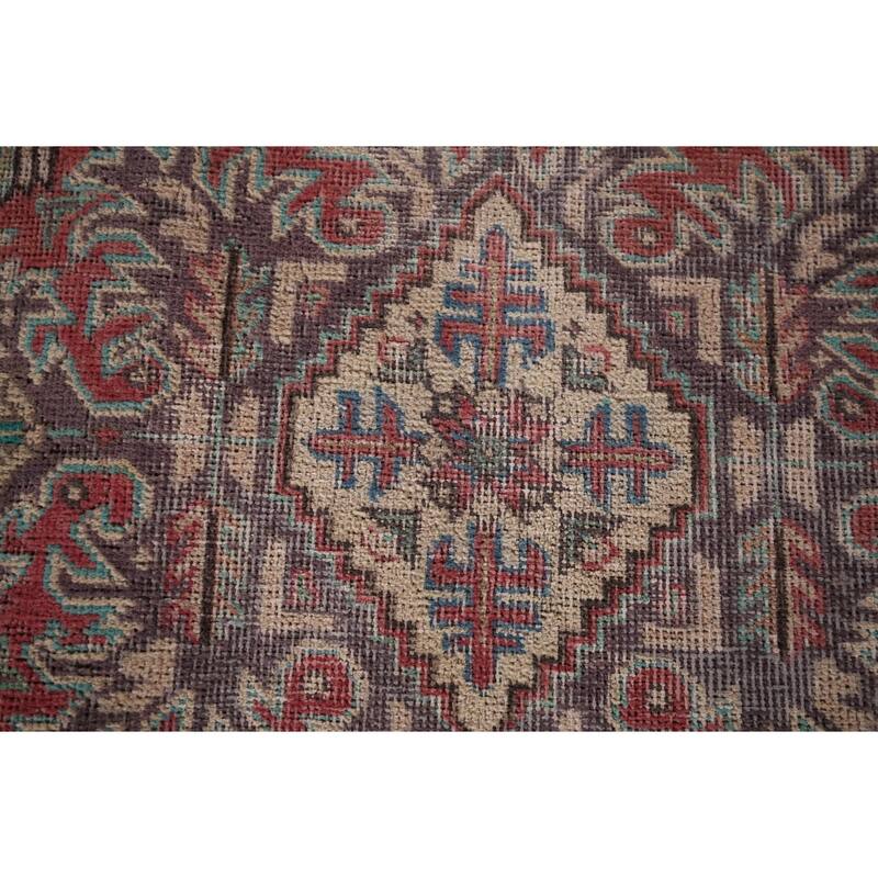 Geometric Tabriz Persian Vintage Area Rug Handmade Wool Carpet - 9'6"x 12'8"