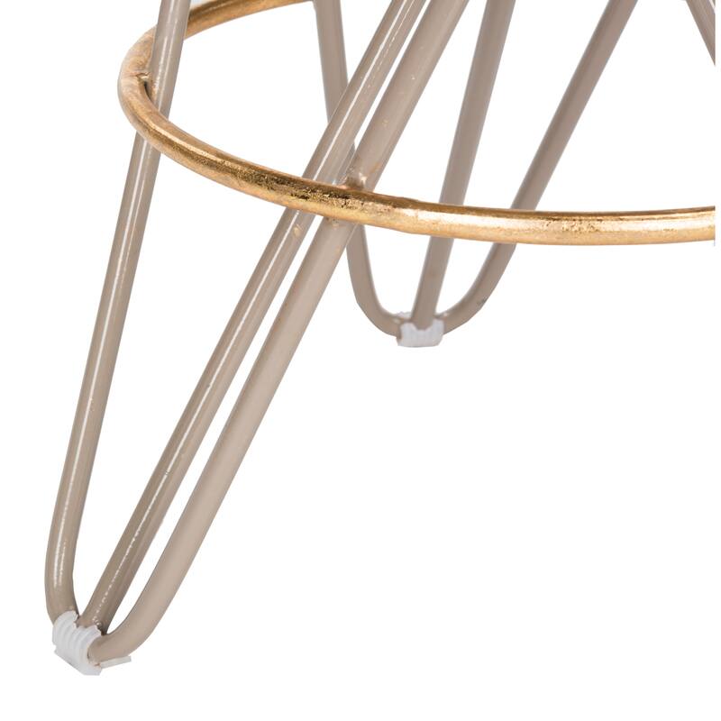 SAFAVIEH Paulette Gold Leaf Counter Stool - 17" x 17" x 24" - 17Wx17Dx24H