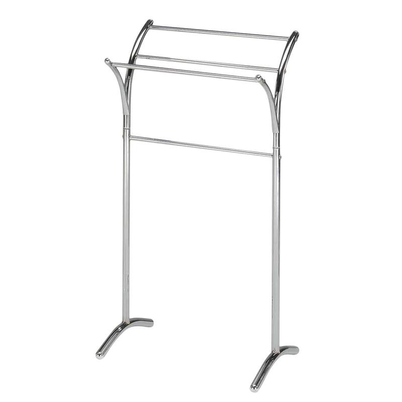 3 Tier Metal Freestanding Bathroom Towel Rack Stand Organizer, Chrome