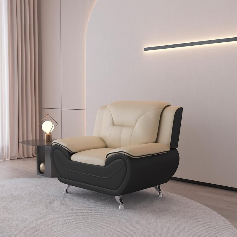 Sanuel 47.3" Wide Faux Leather Club Chair