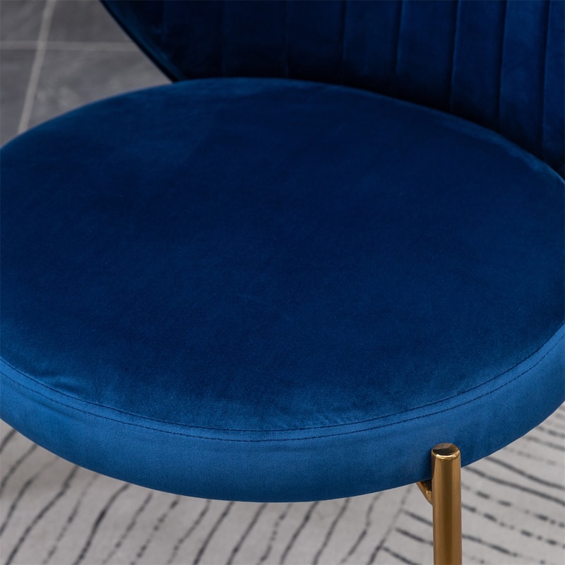 Contemporary Velvet Upholstery Dining Chair, Blue