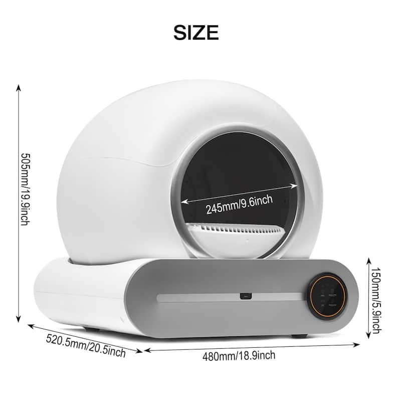Self-Cleaning Cat Litter Box,Automatic Scooping And Odor Removal Cat Box Litter