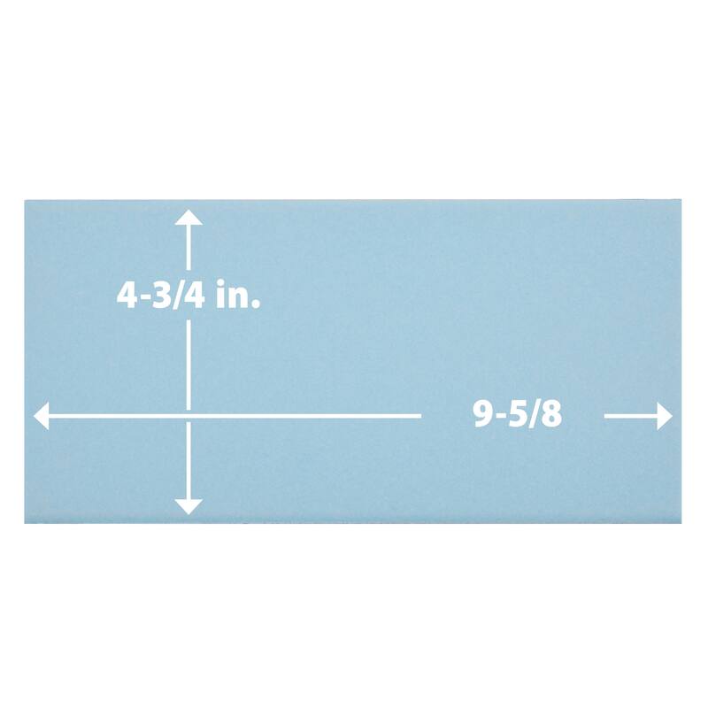 Merola Tile Piscina Brick Matte Light Blue 4-3/4" x 9-5/8" Porcelain Floor and Wall Tile