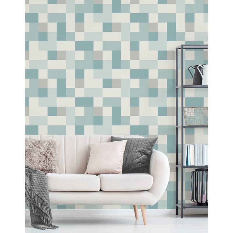 Fine Decor Milano Aqua Geometric Wallpaper