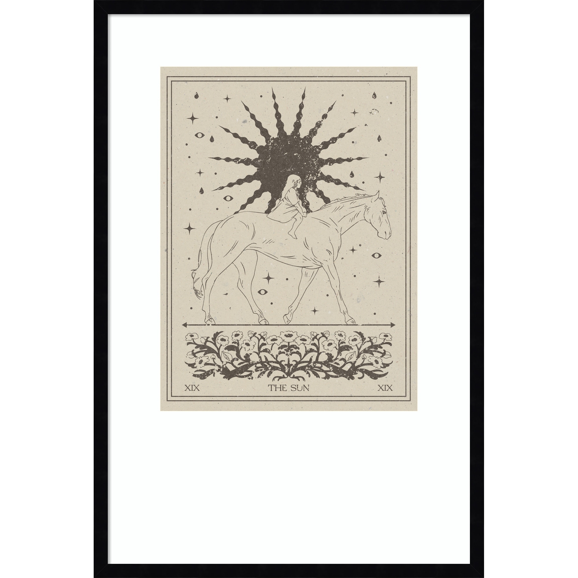 The Sun by Nktn Wood Framed Wall Art Print