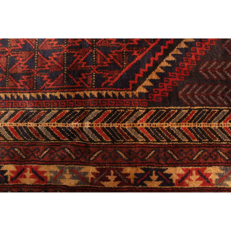 ECARPETGALLERY Hand-knotted Teimani Dark Navy Wool Rug - 3'0 x 4'9