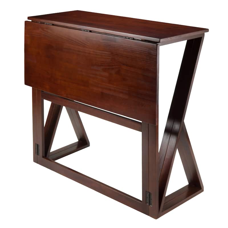 Harrington Drop Leaf High Table, Walnut - 39.37"W x 31.50"D x 36.22"H