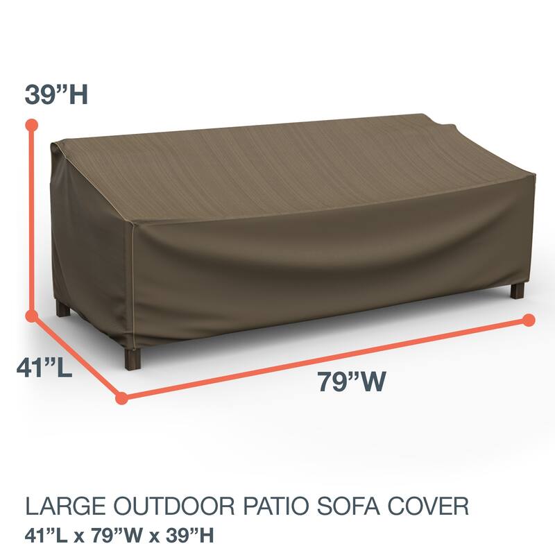 Budge StormBlock™ Hillside Black and Tan Patio Sofa Cover Multiple Sizes