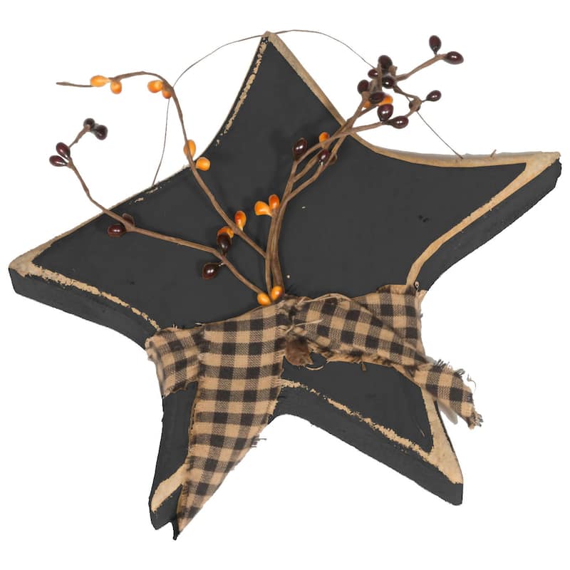 Farmhouse Small Star with Berries - Black