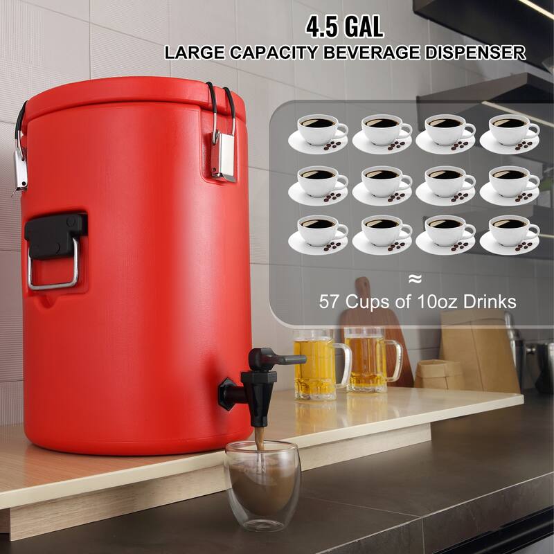 Insulated Beverage Dispenser for Hot Tea Coffee Water Restaurant Drink Shop
