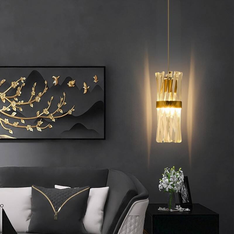 3 Pack bathroom lighting gold pendant light Crystal, metal island lighting