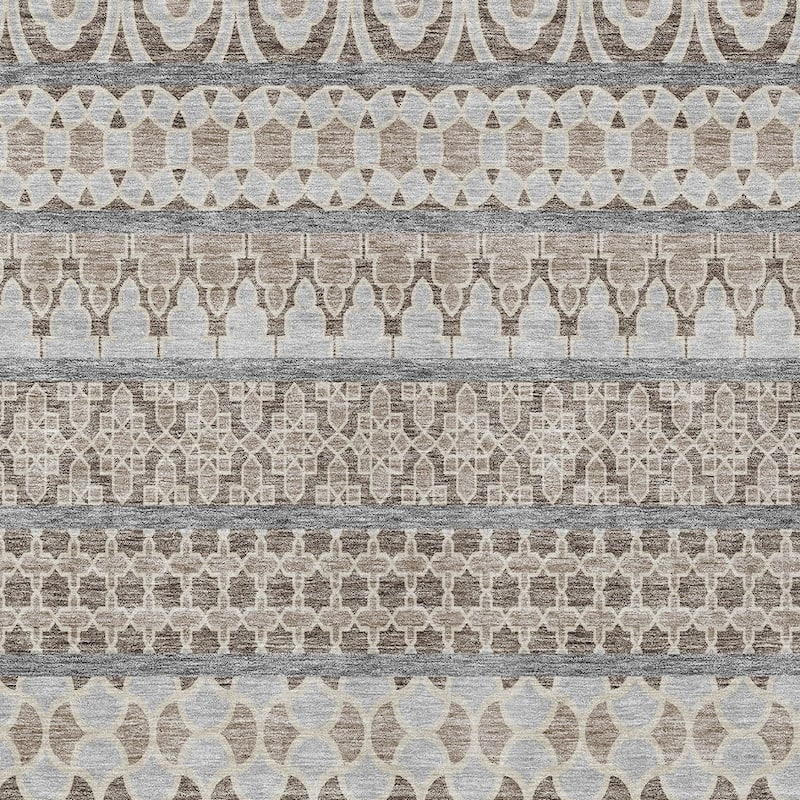 HomeRoots Quatrefoil Transitional Rectangle Outdoor Rug