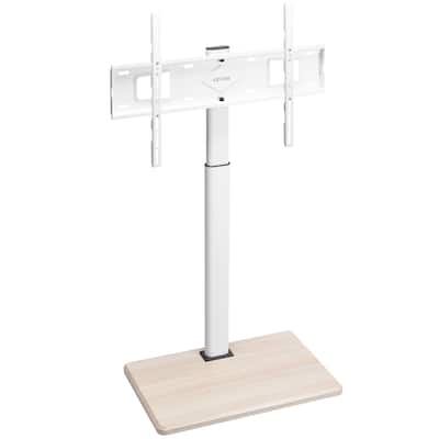 Rolling TV Stand with Adjustable Height and 25 degree Rotation for 32-70 Inch TVs - 25.98 x 14.96 x (45.08-53.15) In