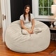 preview thumbnail 34 of 37, Jaxx Basics 5 Foot Large Adult Bean Bag Chair, Oversized with Filler