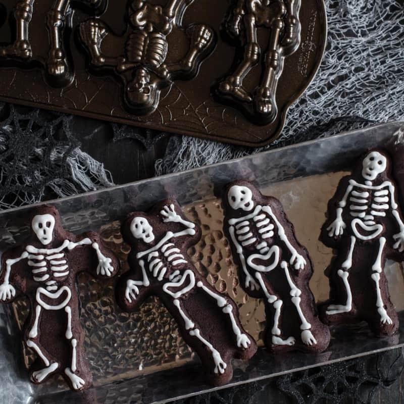 Nordic Ware Spooky Skeleton Cakelets Pan - Brown