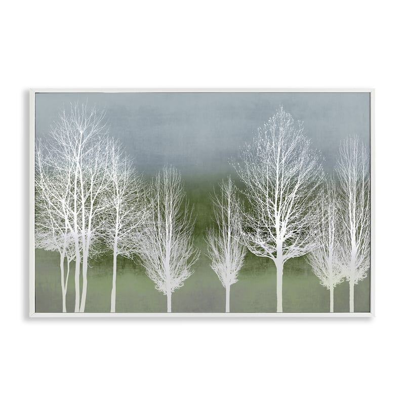 Stupell White Tree Impressions Framed Giclee Art Design By Kate Bennett - 30 x 20 - White