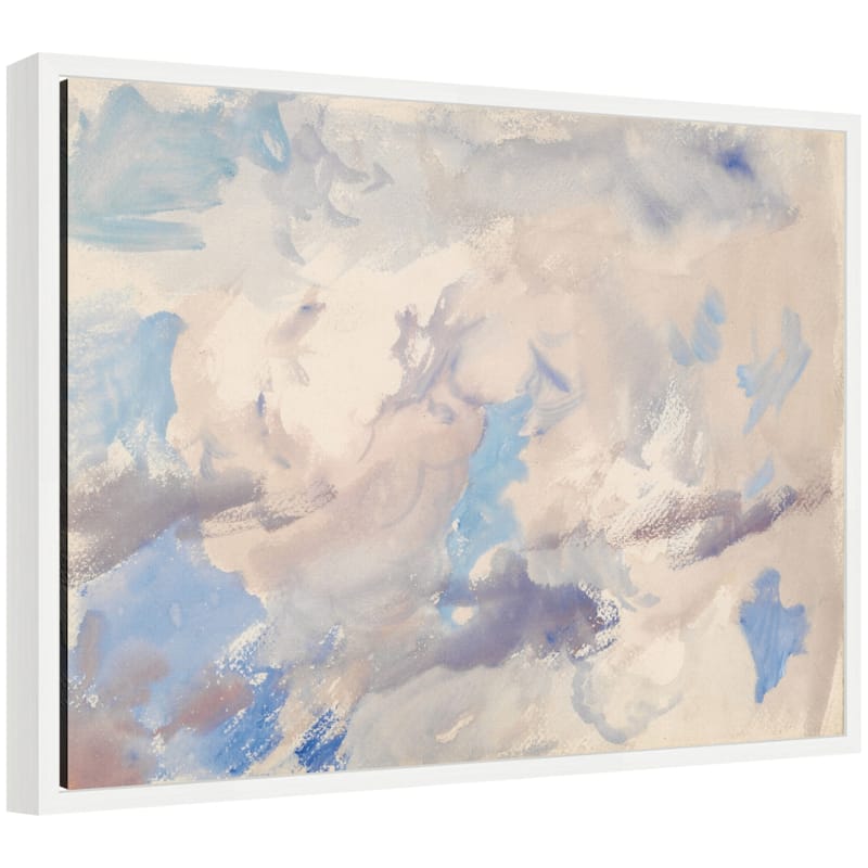 Kate and Laurel Sky circa 1910 John Singer Sargent by Nostalgia Prints Framed Canvas Wall Art Print - 24x18 - White