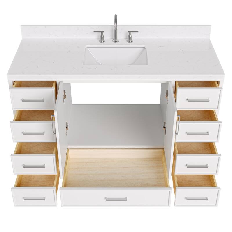 Ariel M054SCQRVO Stafford 54" Free Standing Single Basin Vanity Set